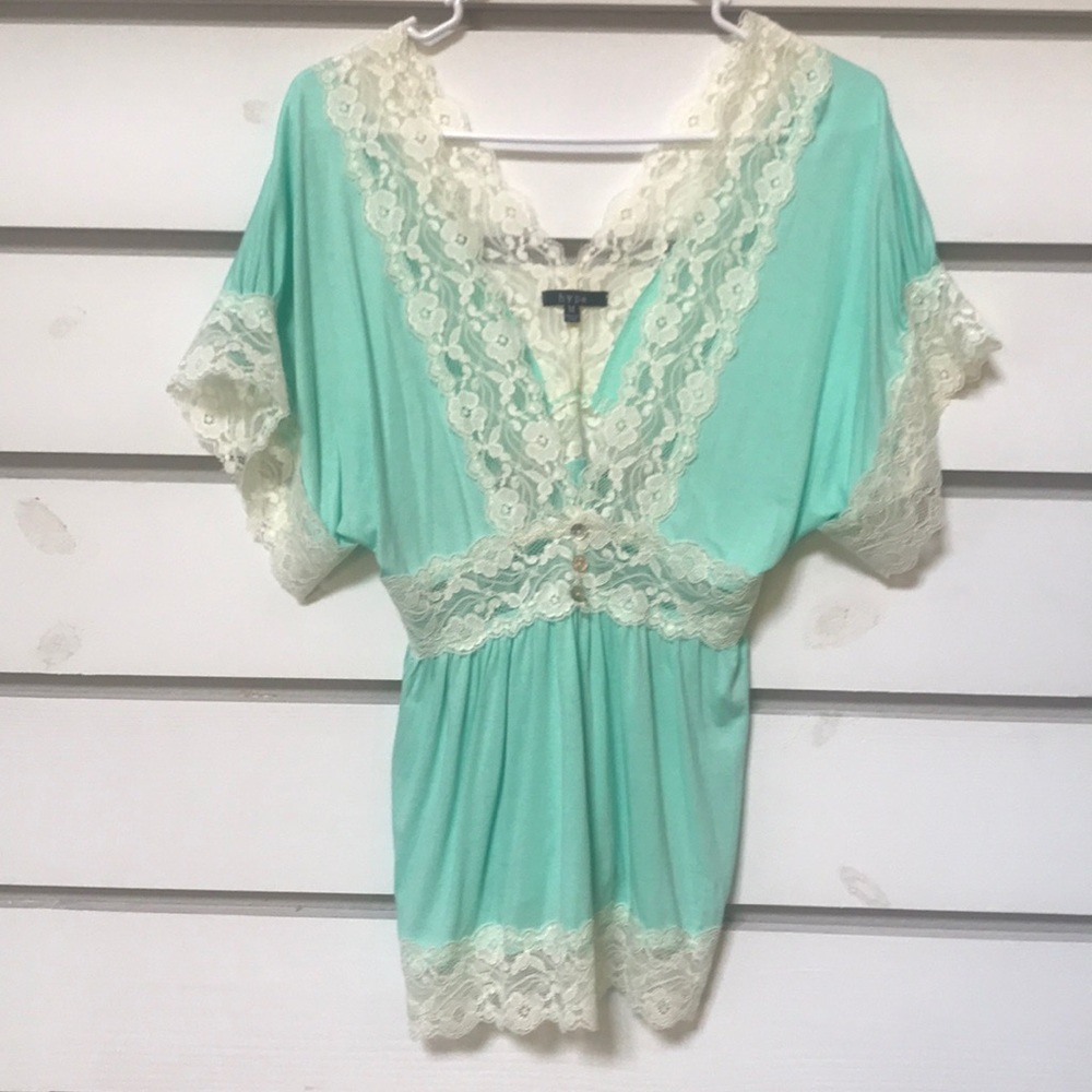 Pure hype teal night white lace